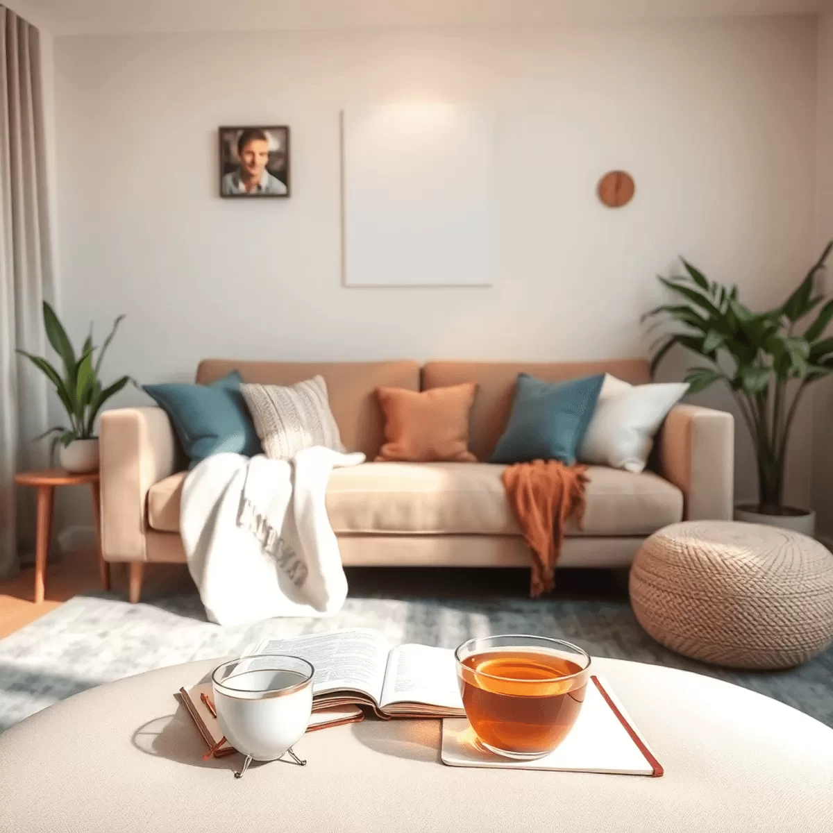 therapy room with a comfortable couch