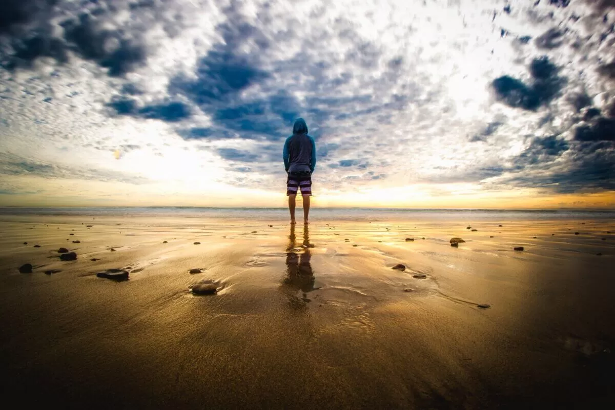 person at beach