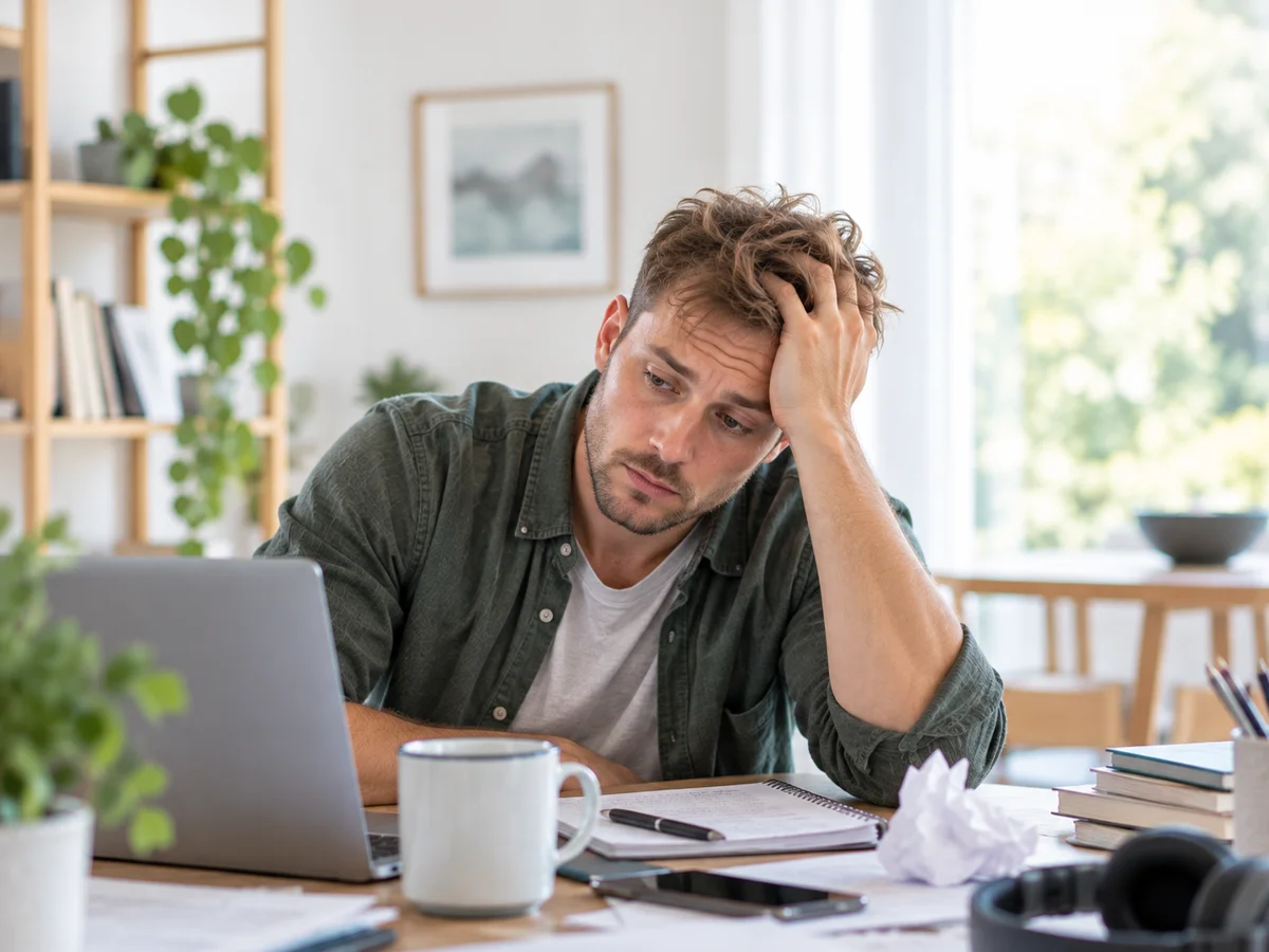 man with adhd burnout