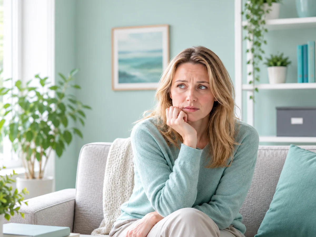 woman struggling with mental health