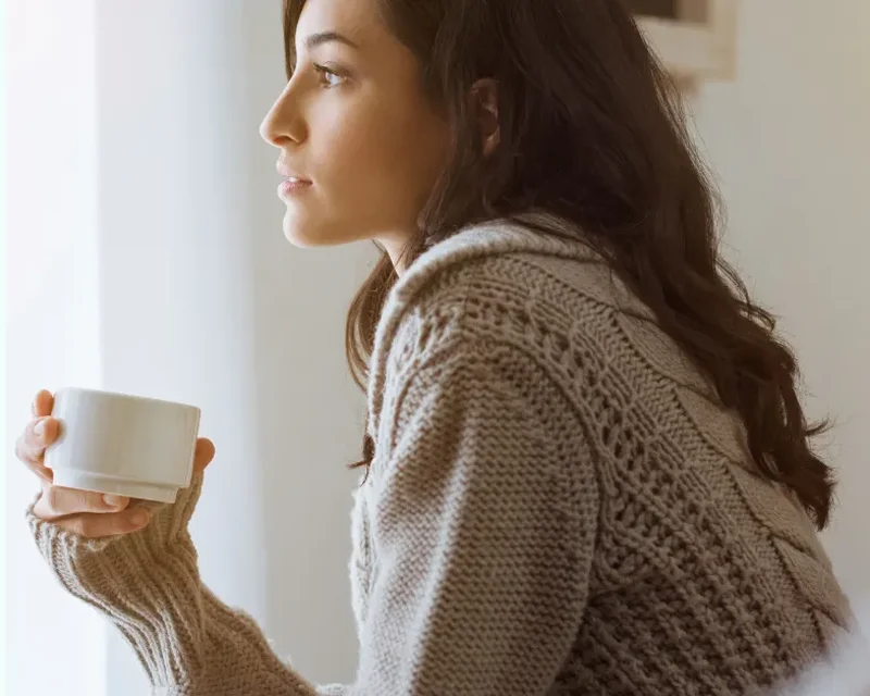 woman with coffee
