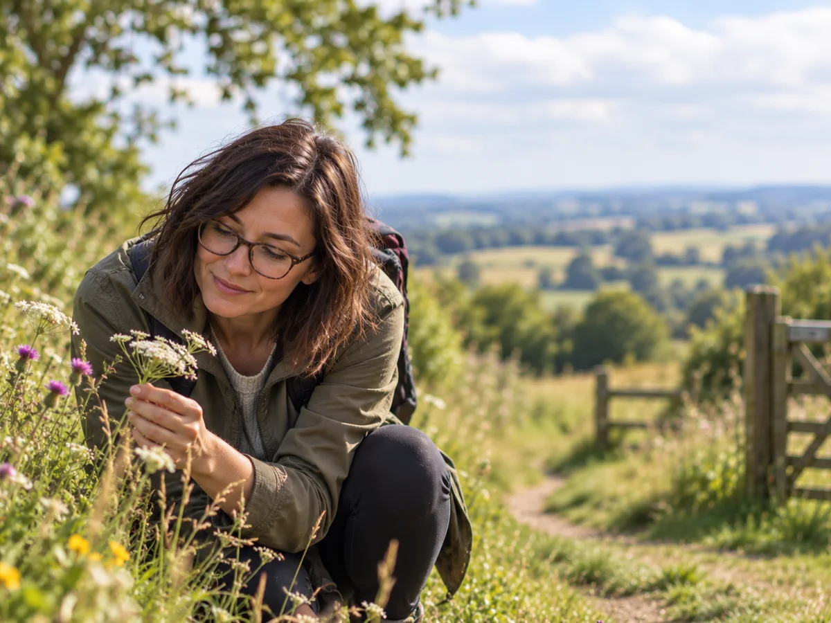 woman with adhd in countryside 1