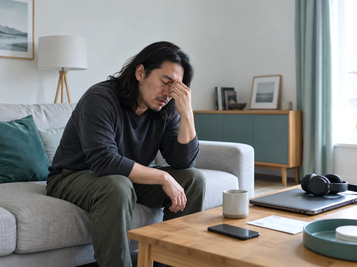 man suffering from neurodivergent burnout